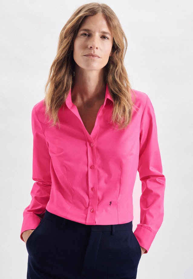 Non-iron Fil a fil Shirtblouse in Roze/Pink |  Seidensticker Onlineshop