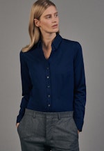 Hemdbluse mit Abnähern slim fit in Dunkelblau |  Seidensticker Onlineshop