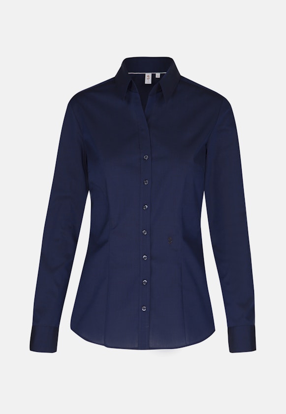 Hemdbluse mit Abnähern slim fit in Dunkelblau |  Seidensticker Onlineshop