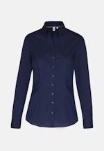 Hemdbluse mit Abnähern slim fit in Dunkelblau |  Seidensticker Onlineshop