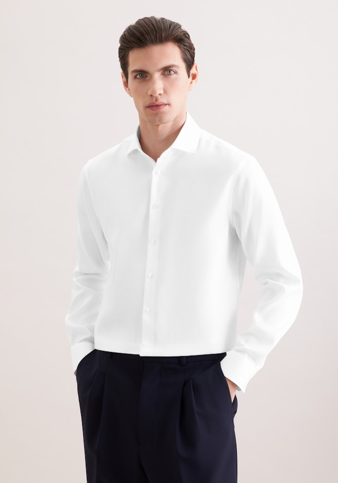 Shaped Business Hemd Uni in Weiß | Seidensticker Onlineshop