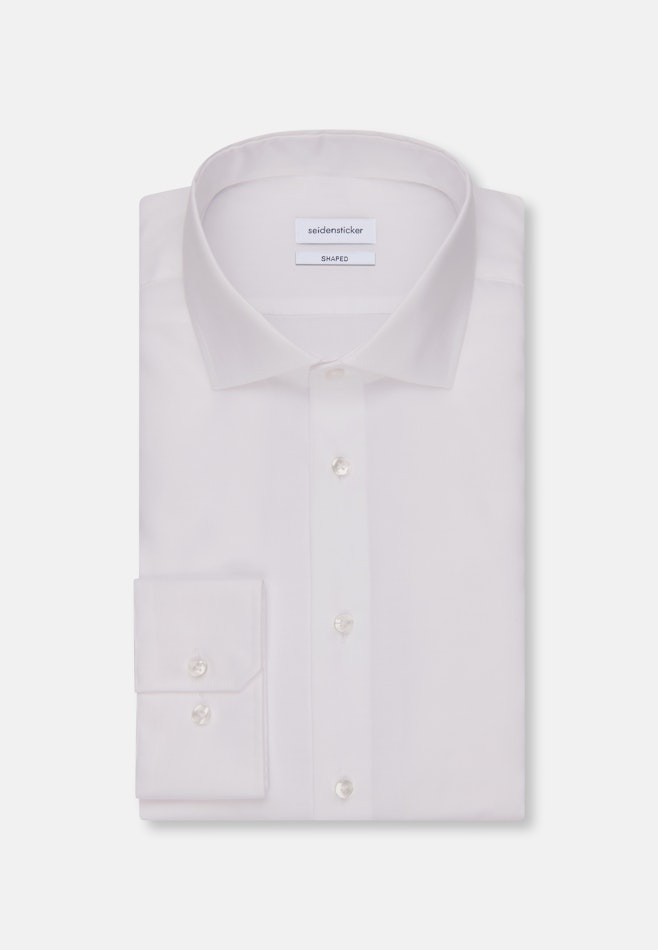 Shaped Chemise d'affaires Uni dans Blanc | Boutique en ligne Seidensticker