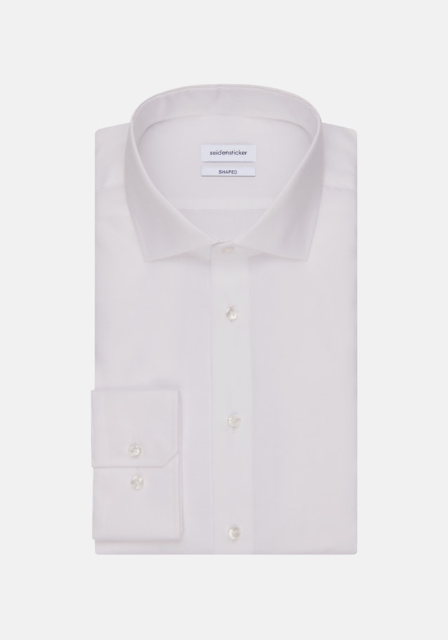 Bügelfreies Oxfordhemd in Shaped mit Kentkragen in Weiß |  Seidensticker Onlineshop