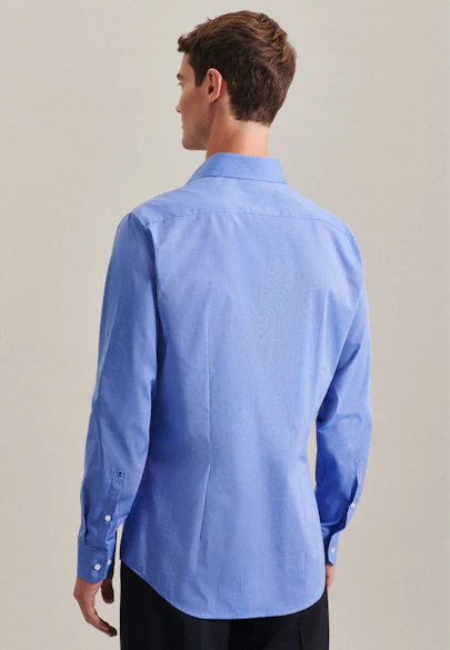 Slim Business Hemd Uni in Mittelblau |  Seidensticker Onlineshop