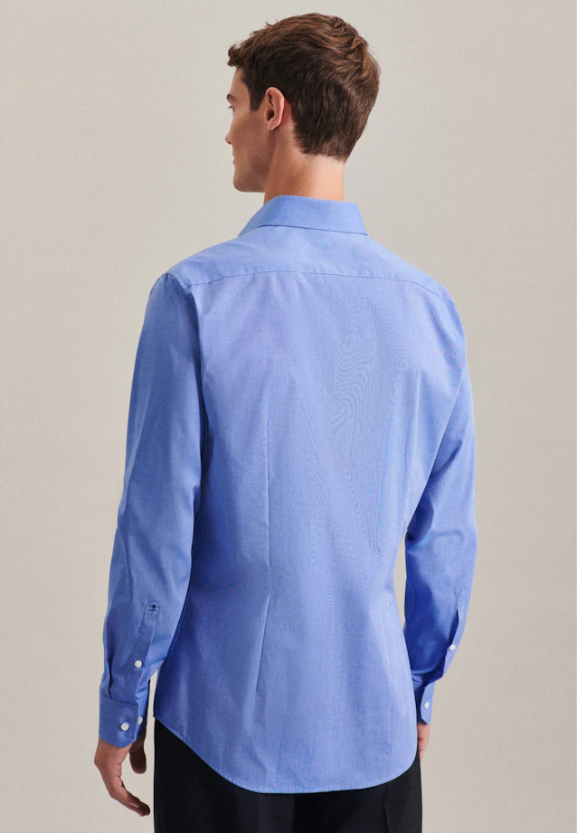 Slim Business Hemd Uni in Mittelblau |  Seidensticker Onlineshop