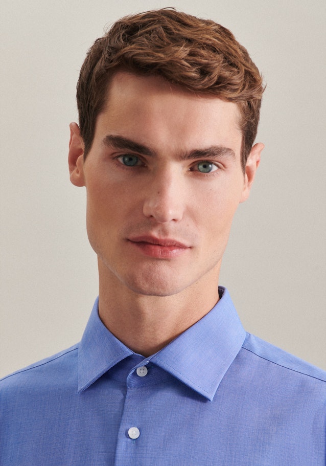 Slim Chemise d'affaires Uni in Bleu Moyen | Seidensticker Onlineshop