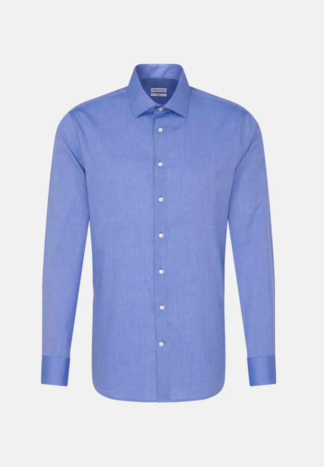 Slim Business shirt Uni in Medium Blue |  Seidensticker Onlineshop