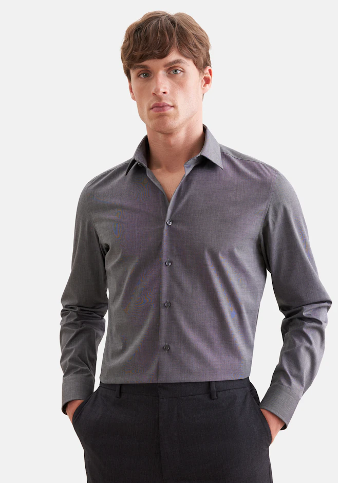 Slim Business Hemd Uni in Grau | Seidensticker Onlineshop
