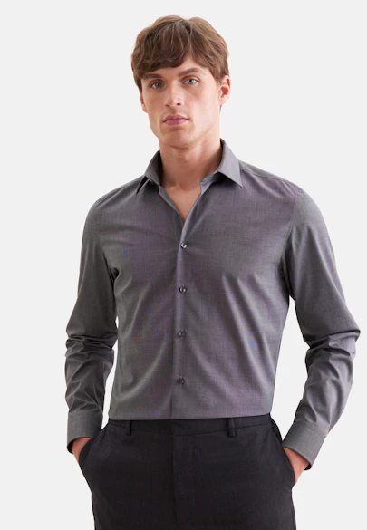 Slim Business shirt Uni in Grey |  Seidensticker Onlineshop