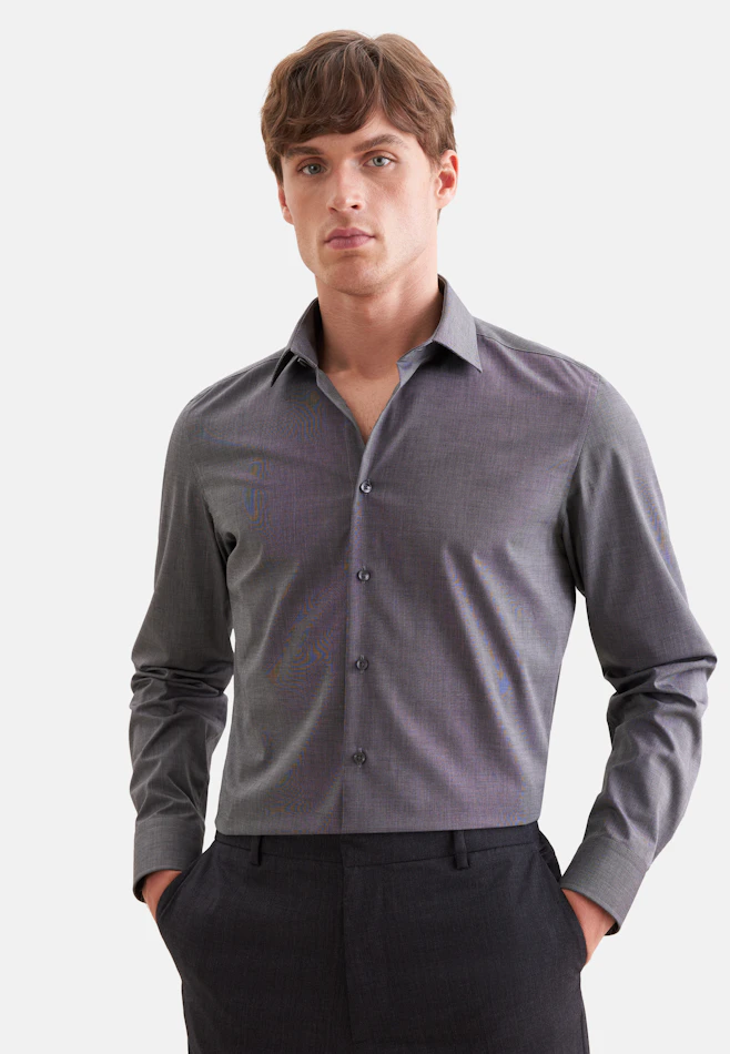 Slim Business Hemd Uni in Grau | Seidensticker Onlineshop