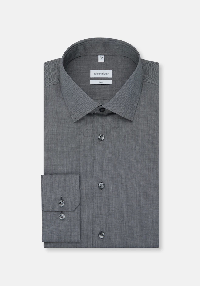 Slim Chemise d'affaires Uni dans Gris | Boutique en ligne Seidensticker