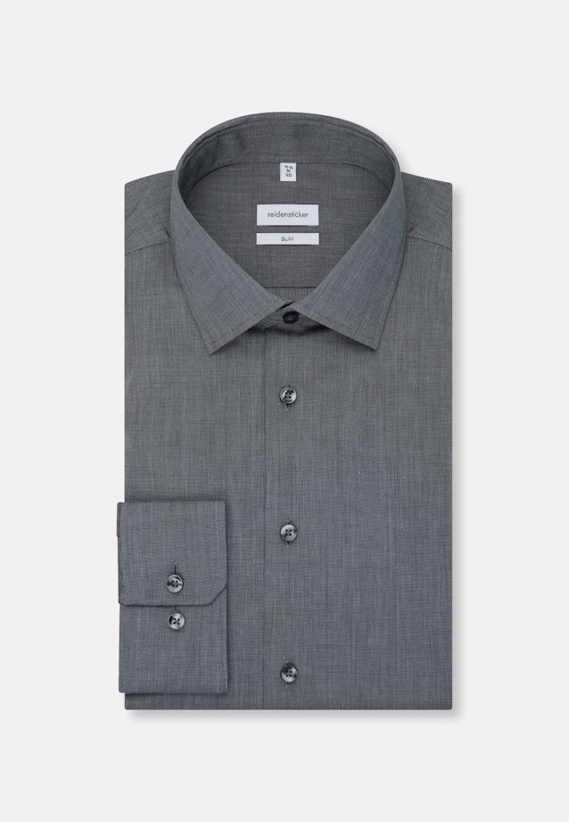 Slim Business shirt Uni in Grey |  Seidensticker Onlineshop