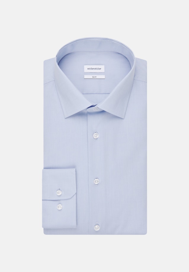 Non-iron Fil a fil Business Shirt in Slim with Kent-Collar in Light Blue |  Seidensticker Onlineshop