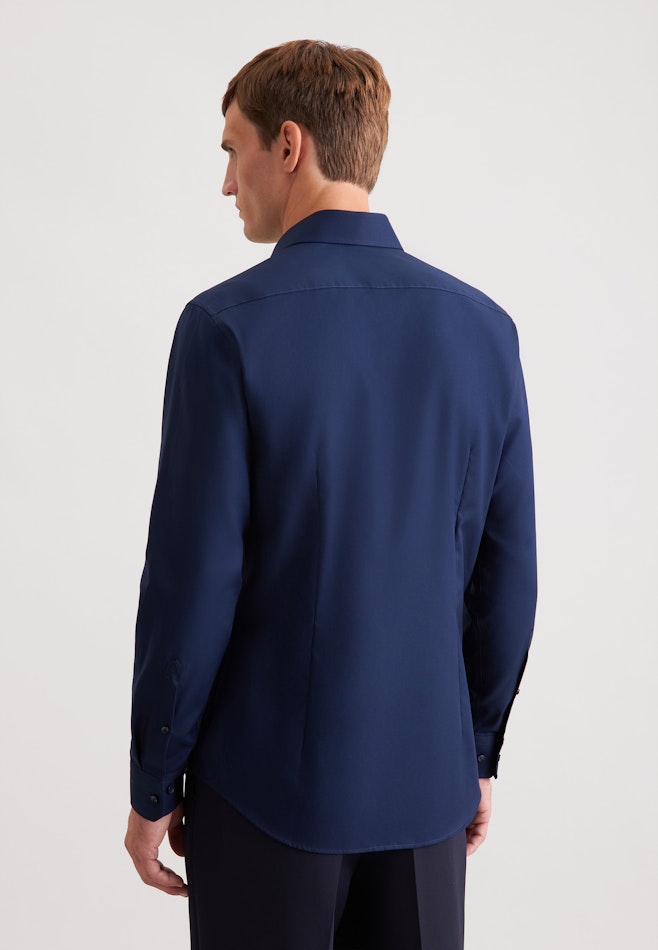 Shaped Business shirt Uni in Dark Blue | Seidensticker online shop