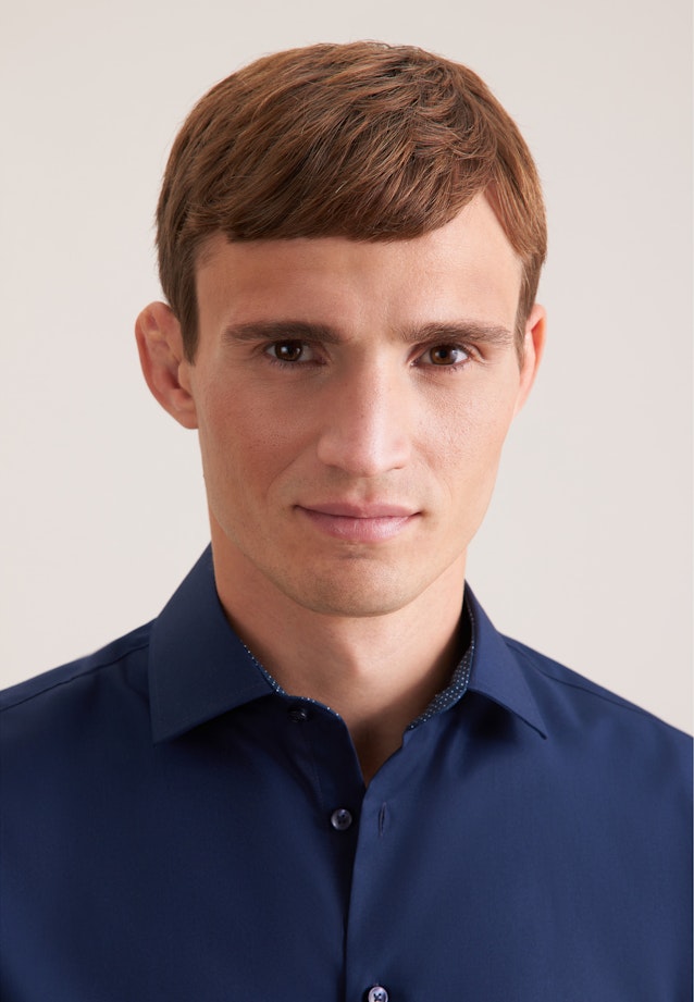 Shaped Business Hemd Uni in Dunkelblau |  Seidensticker Onlineshop