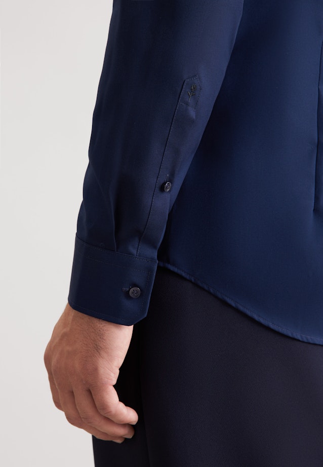 Shaped Business Hemd Uni in Dunkelblau |  Seidensticker Onlineshop