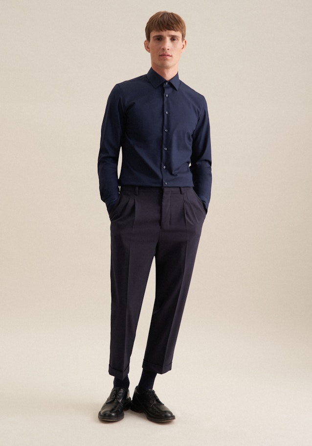 Shaped Chemise d'affaires Uni in Bleu Foncé | Seidensticker Onlineshop