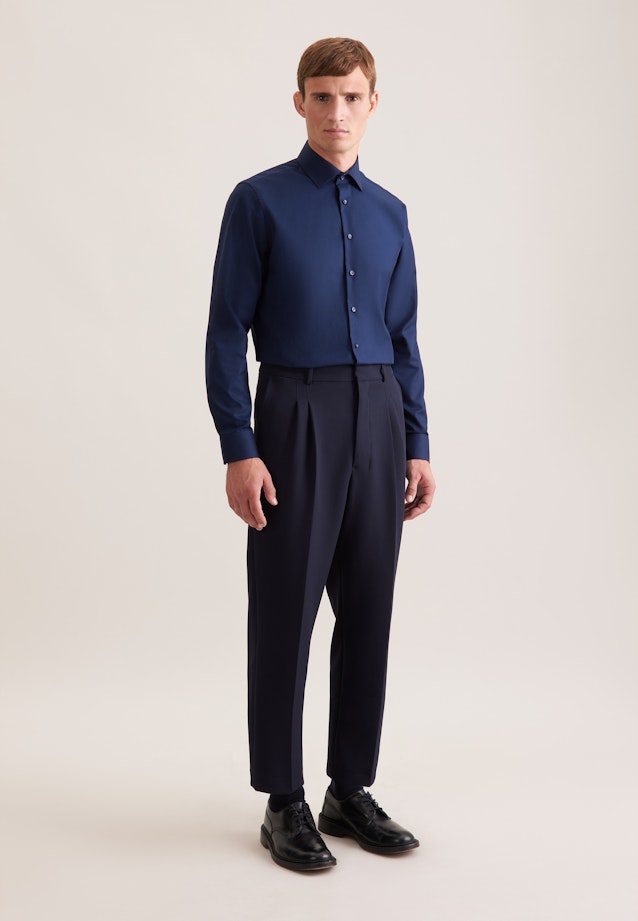 Shaped Business Hemd Uni in Dunkelblau |  Seidensticker Onlineshop