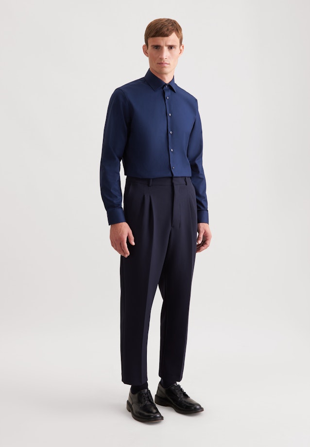 Shaped Business Hemd Uni in Dunkelblau |  Seidensticker Onlineshop