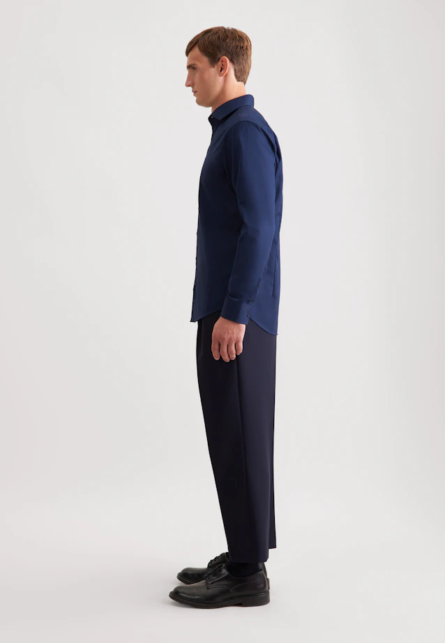 Shaped Business shirt Uni in Dark Blue |  Seidensticker Onlineshop