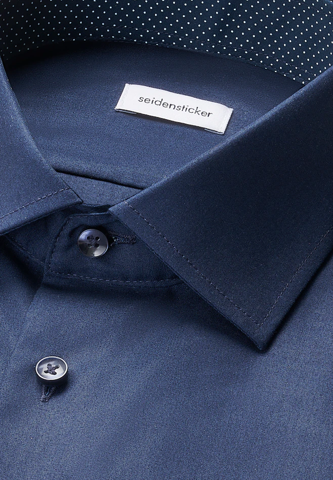 Shaped Business shirt Uni in Dark Blue | Seidensticker online shop