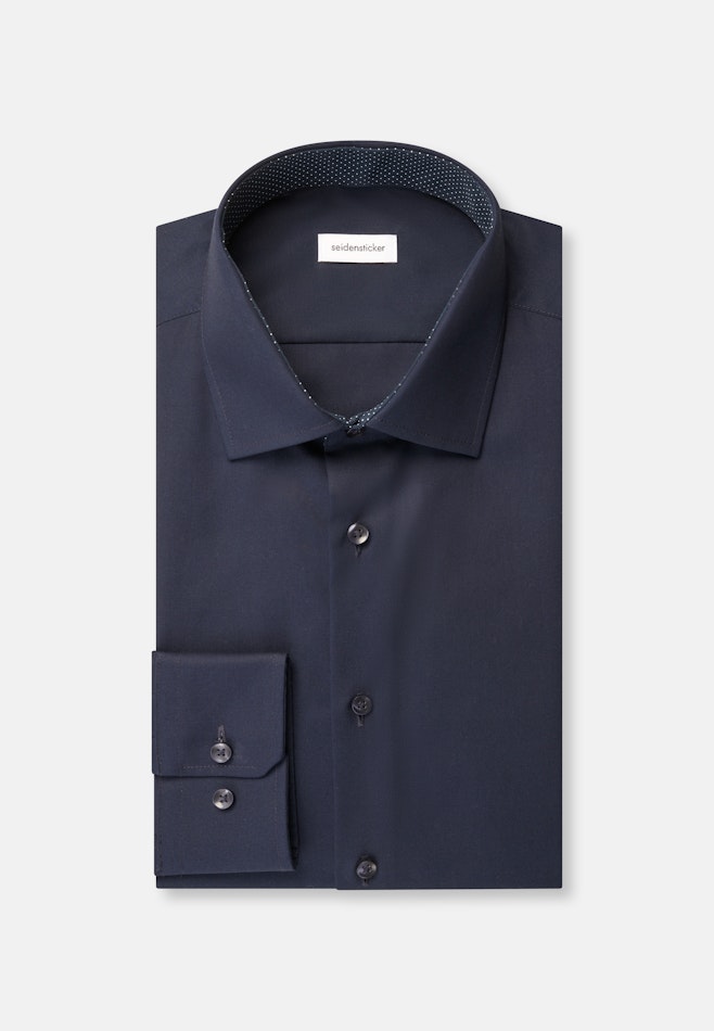 Shaped Chemise d'affaires Uni dans Bleu Foncé | Boutique en ligne Seidensticker
