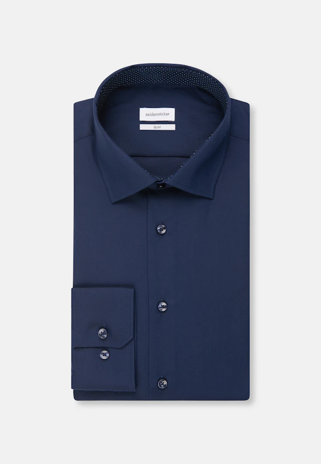 Shaped Business shirt Uni in Dark Blue |  Seidensticker Onlineshop