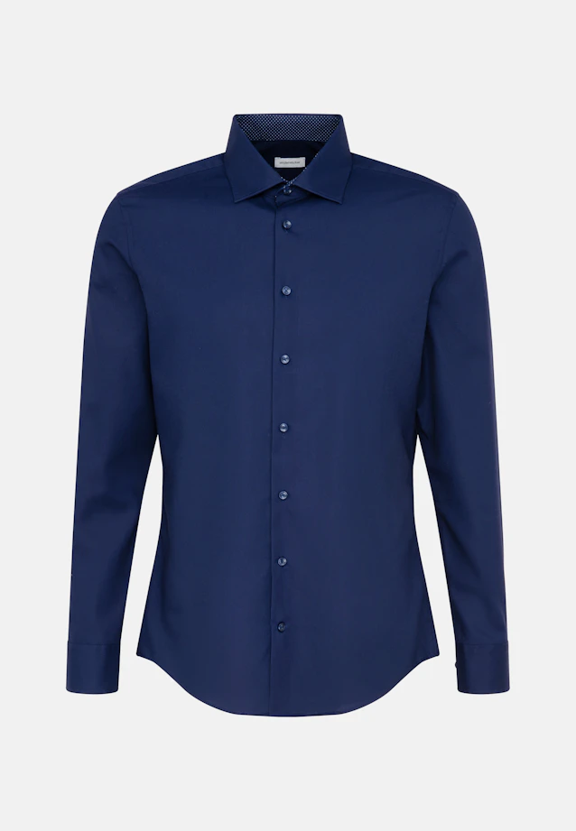 Shaped Business shirt Uni in Dark Blue |  Seidensticker Onlineshop