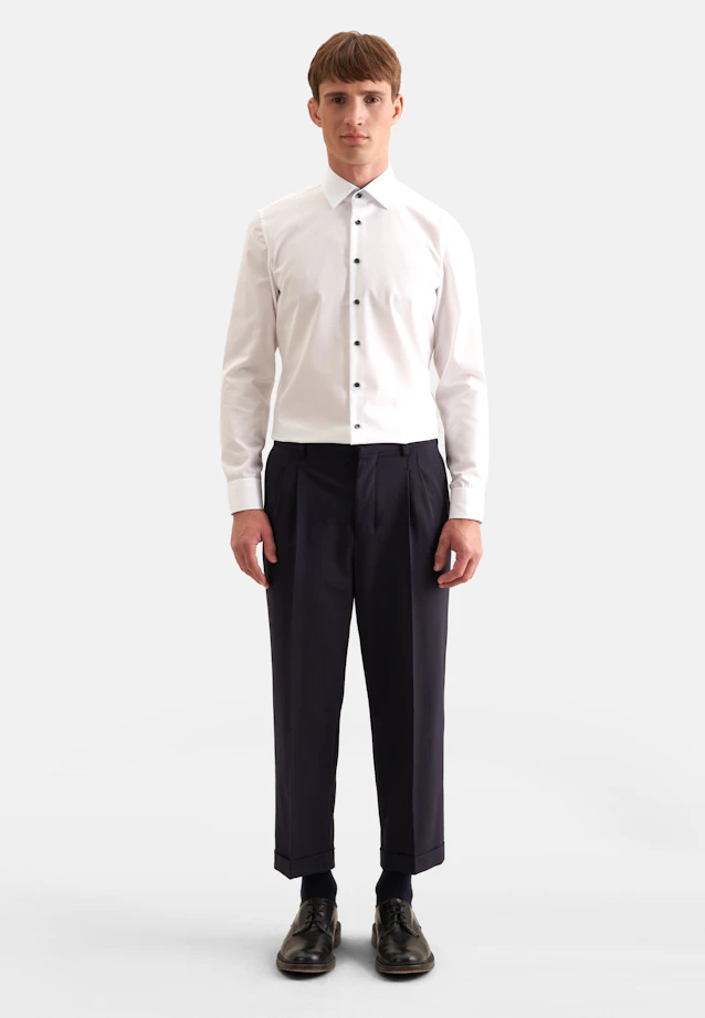 Shaped Business shirt Uni in White |  Seidensticker Onlineshop