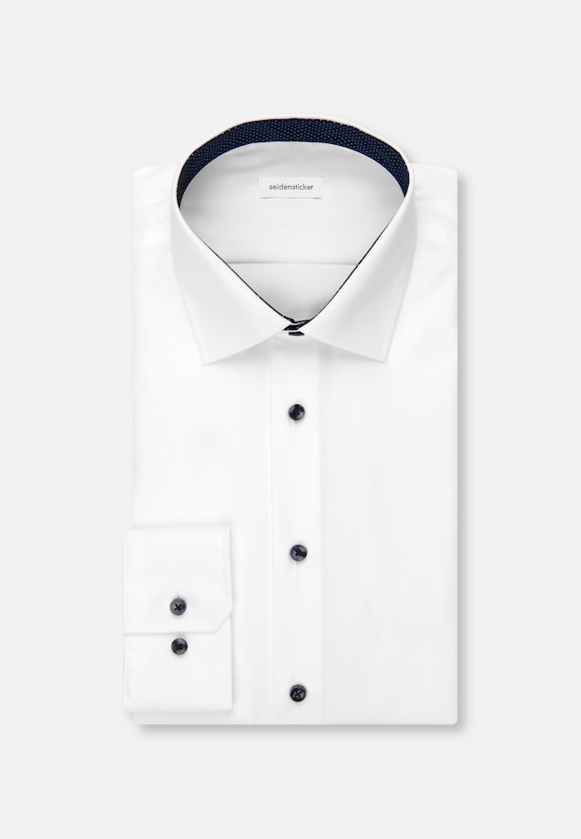 Shaped Business Hemd Uni in Weiß |  Seidensticker Onlineshop