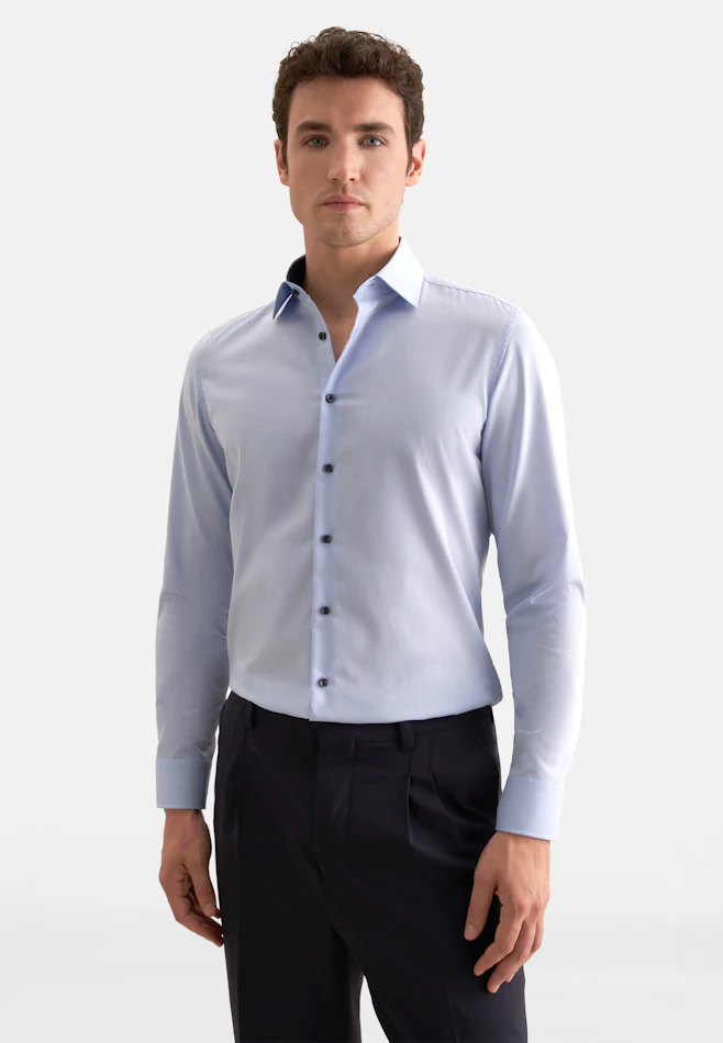 Shaped Chemise d'affaires Uni dans Bleu Clair | Boutique en ligne Seidensticker