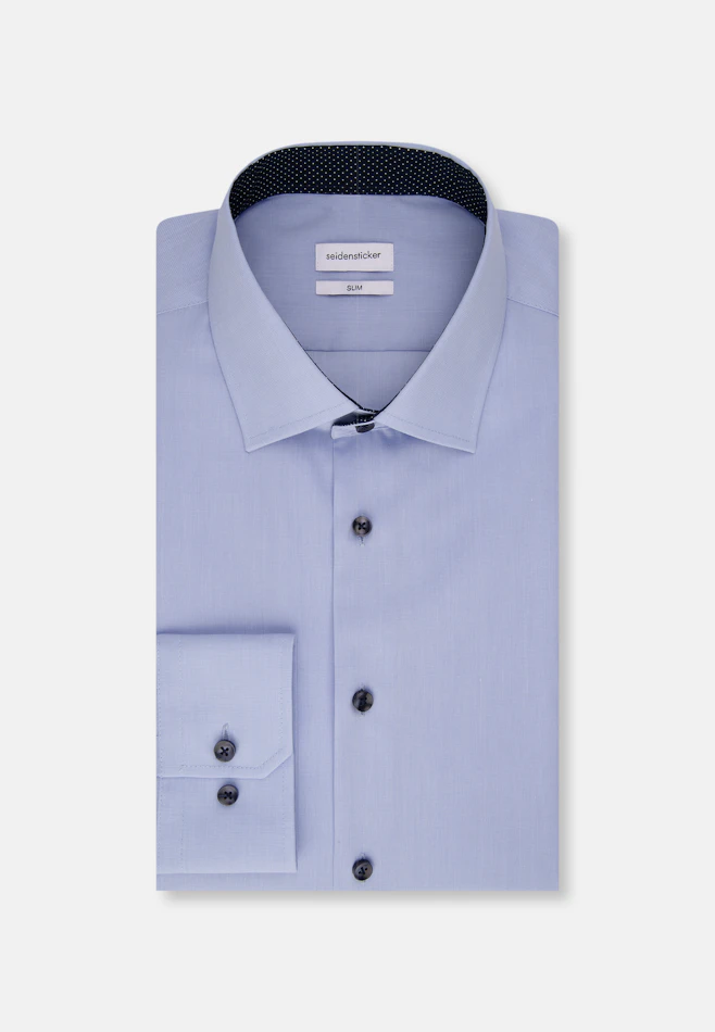 Shaped Business shirt Uni in Light Blue | Seidensticker online shop