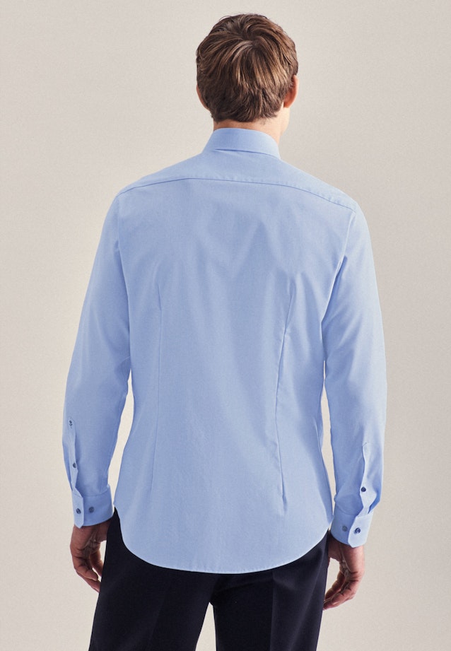 Non-iron Poplin Business Shirt in Shaped with Kent-Collar in Light Blue |  Seidensticker Onlineshop