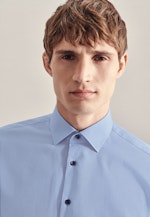 Non-iron Poplin Business Shirt in Shaped with Kent-Collar in Light Blue |  Seidensticker Onlineshop