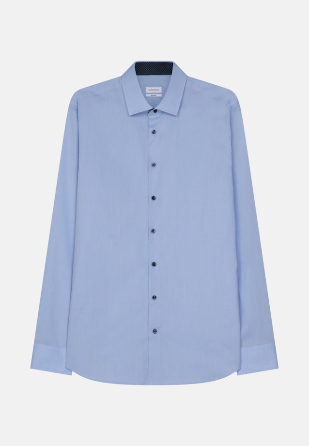 Non-iron Poplin Business Shirt in Shaped with Kent-Collar in Light Blue |  Seidensticker Onlineshop