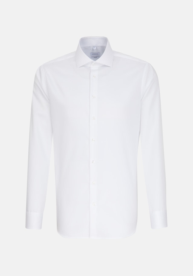 Non-iron Twill Business overhemd in Shaped with Kentkraag in Wit |  Seidensticker Onlineshop