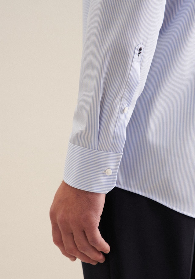 Regular Chemise d'affaires Rayures in Bleu Clair | Seidensticker Onlineshop