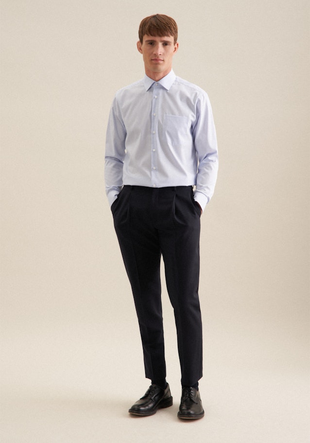 Regular Chemise d'affaires Rayures in Bleu Clair | Seidensticker Onlineshop