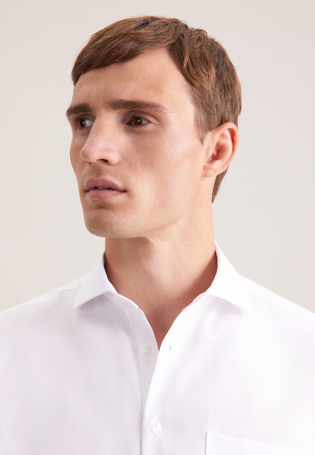 Regular Chemise d'affaires Uni in Blanc |  Seidensticker Onlineshop