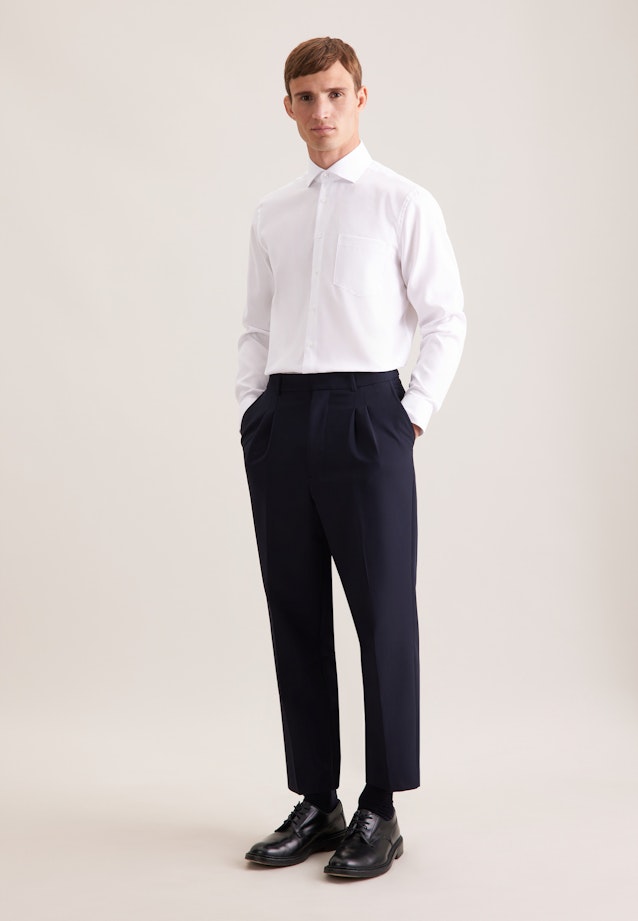 Regular Chemise d'affaires Uni in Blanc |  Seidensticker Onlineshop