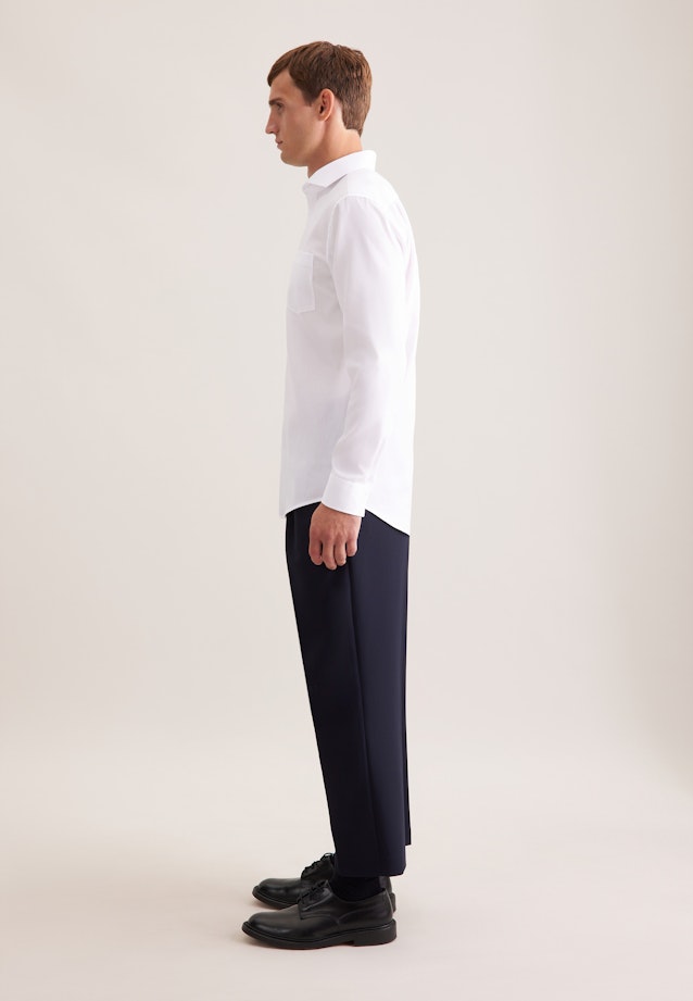 Regular Chemise d'affaires Uni in Blanc |  Seidensticker Onlineshop
