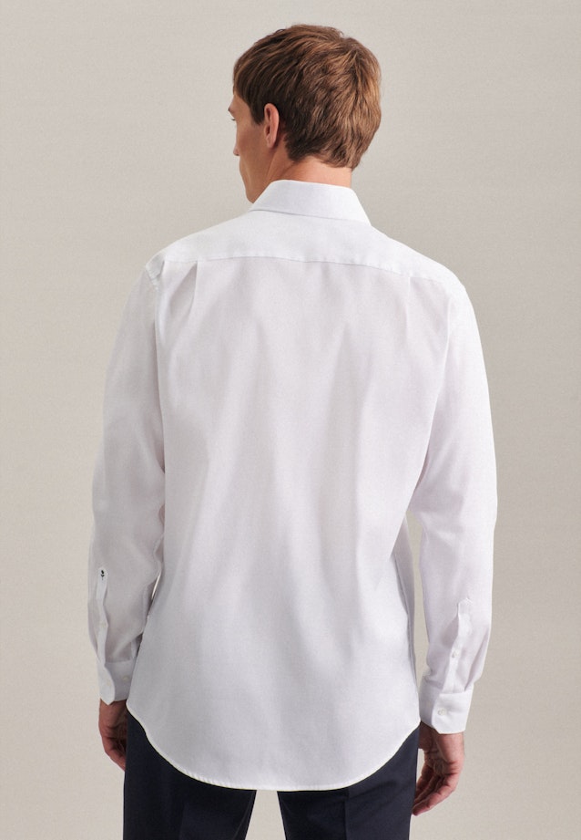Bügelfreies Oxfordhemd in Regular mit Kentkragen in Weiß |  Seidensticker Onlineshop