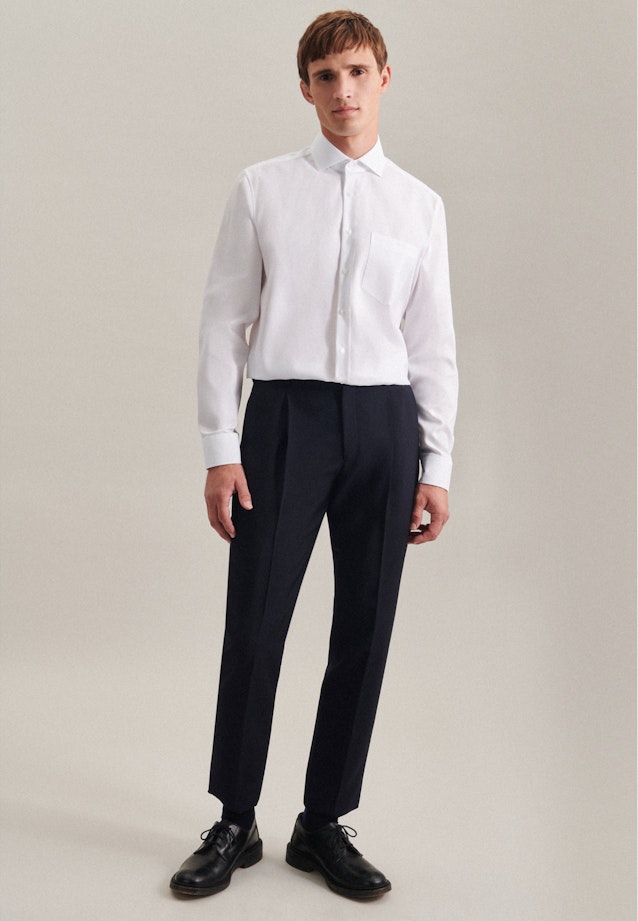 Non-iron Oxford shirt in Regular with Kent-Collar in White |  Seidensticker Onlineshop