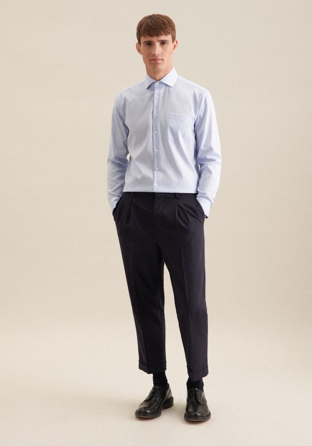 Regular Chemise d'affaires Uni in Bleu Clair | Seidensticker Onlineshop