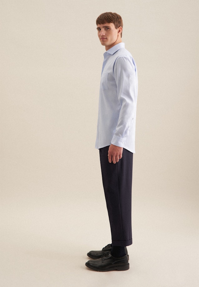 Non-iron Oxford shirt in Regular with Kent-Collar in Light Blue |  Seidensticker Onlineshop