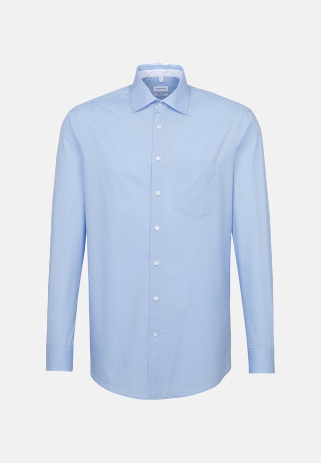Regular Business Shirt Print in Light Blue |  Seidensticker Onlineshop