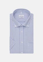 Comfort Business Hemd Karo in Mittelblau |  Seidensticker Onlineshop