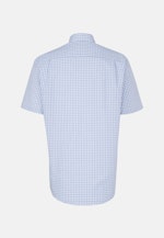 Comfort Business Hemd Karo in Mittelblau |  Seidensticker Onlineshop