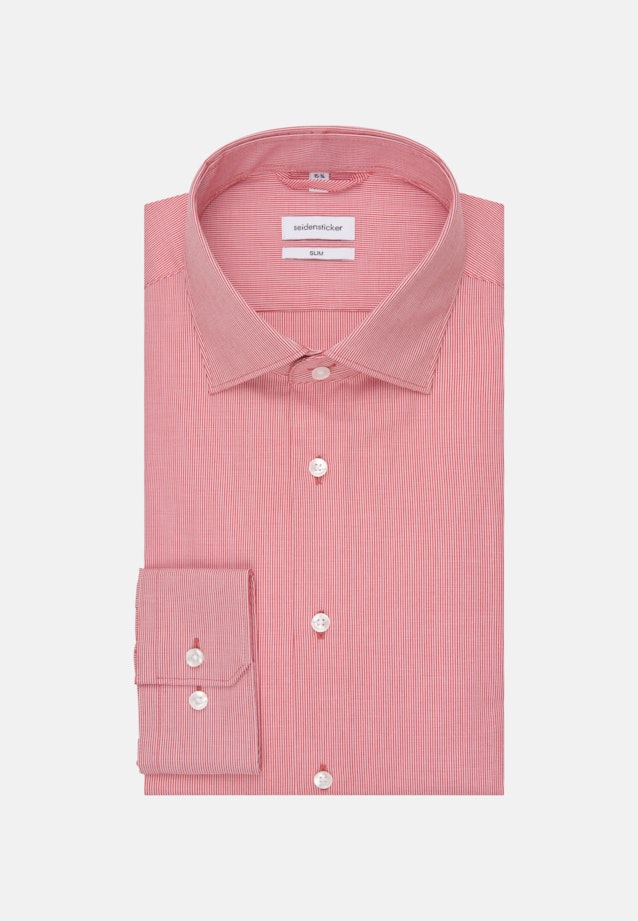 Non-iron Structure Business Shirt in Slim with Kent-Collar in Red |  Seidensticker Onlineshop