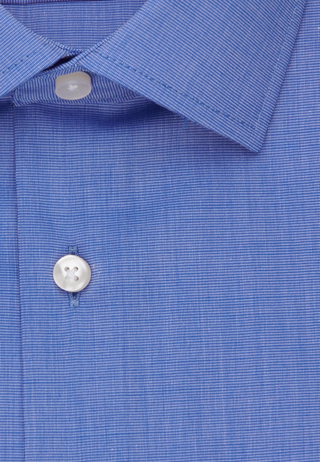 Non-iron Fil a fil korte arm Business overhemd in Slim with Kentkraag in Middelmatig Blauw |  Seidensticker Onlineshop